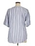 retrology Stripes Blue Short Sleeve Blouse Size XL - photo 2