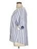 retrology Stripes Blue Short Sleeve Blouse Size XL - photo 5