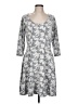 Unbranded Print Gray Casual Dress Size L - photo 1