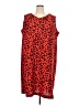 Roaman's 100% Polyester Animal Print Red Casual Dress Size 28W - photo 1