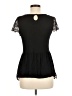 H&M 100% Polyester Black Short Sleeve Top Size M - photo 2