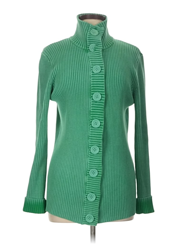 Pre-owned Moda International Turtleneck Sweater In Green