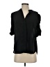 Pale Sky 100% Polyester Black Short Sleeve Blouse Size S - photo 1