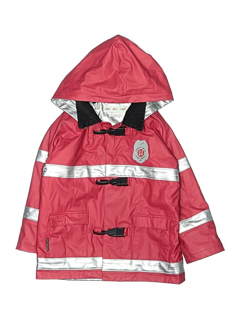 Pre-owned Forty-mile Creek Kids' Raincoat In Red