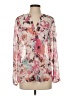 Apt. 9 Floral Pink Long Sleeve Blouse Size S - photo 1