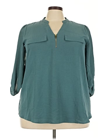 Indigo Rose 3/4 Sleeve Blouse (view 1)