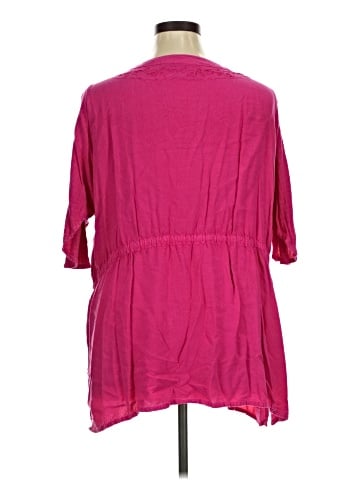 Added Dimension for Catherines 3/4 Sleeve Button-Down Shirt (view 2)