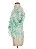 Hot Lava 100% Rayon Tie-dye Green Short Sleeve Blouse Size S - photo 5