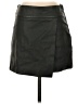 Intermix 100% Polyester Solid Black Faux Leather Skirt Size 4 - photo 1