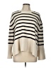 Gap 100% Cotton Stripes Ivory Tan Pullover Sweater Size L - photo 1