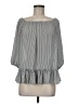 Lila Rose 100% Polyester Gray White 3/4 Sleeve Blouse Size M - photo 1