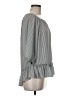 Lila Rose 100% Polyester Gray White 3/4 Sleeve Blouse Size M - photo 4
