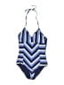 Splendid Chevron-herringbone Blue One Piece Swimsuit Size 14 - photo 1