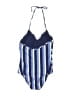 Splendid Chevron-herringbone Blue One Piece Swimsuit Size 14 - photo 2