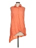 Ellen Tracy Orange Sleeveless Button-Down Shirt Size L - photo 1