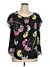 Roz & Ali 100% Polyester Black Short Sleeve Blouse Size 1X - photo 1