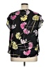 Roz & Ali 100% Polyester Black Short Sleeve Blouse Size 1X - photo 2