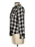 Cato 100% Rayon Plaid Black Long Sleeve Button-Down Shirt Size S - photo 5
