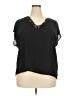 Shein Curve 100% Polyester Black Short Sleeve Blouse Size 2X - photo 1