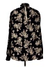 Leith 100% Polyester Paisley Black Long Sleeve Blouse Size L - photo 2