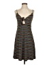 Assorted Brands Stripes Brown Casual Dress Size XS - photo 1