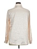 Shein Animal Print Ivory Long Sleeve Blouse Size XL - photo 2