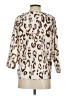 Unbranded 100% Polyester Animal Print Ivory 3/4 Sleeve Blouse Size S - photo 2