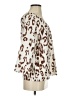 Unbranded 100% Polyester Animal Print Ivory 3/4 Sleeve Blouse Size S - photo 4