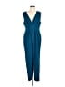 Trina Turk 100% Polyester Solid Teal Jumpsuit Size 12 - photo 1