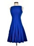 Calvin Klein Solid Blue Cocktail Dress Size 0 (petite) - photo 1