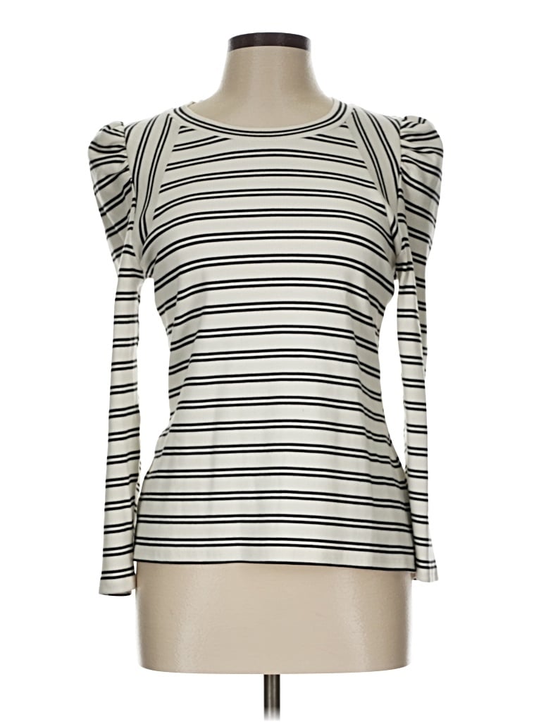 Pre-owned Veronica Beard 3/4 Sleeve T-shirt In White