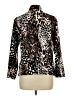 Alfred Dunner Animal Print Brown Gold Jacket Size 10 - photo 2