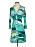 BCBGMAXAZRIA Print Teal Casual Dress Size XXS - photo 1