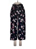Simply Couture Floral Black Casual Pants Size L - photo 1