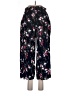 Simply Couture Floral Black Casual Pants Size L - photo 2
