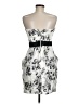 H&M 100% Polyester Graphic White Cocktail Dress Size 8 - photo 2