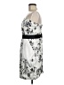H&M 100% Polyester Graphic White Cocktail Dress Size 8 - photo 5
