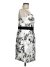 H&M 100% Polyester Graphic White Cocktail Dress Size 8 - photo 4