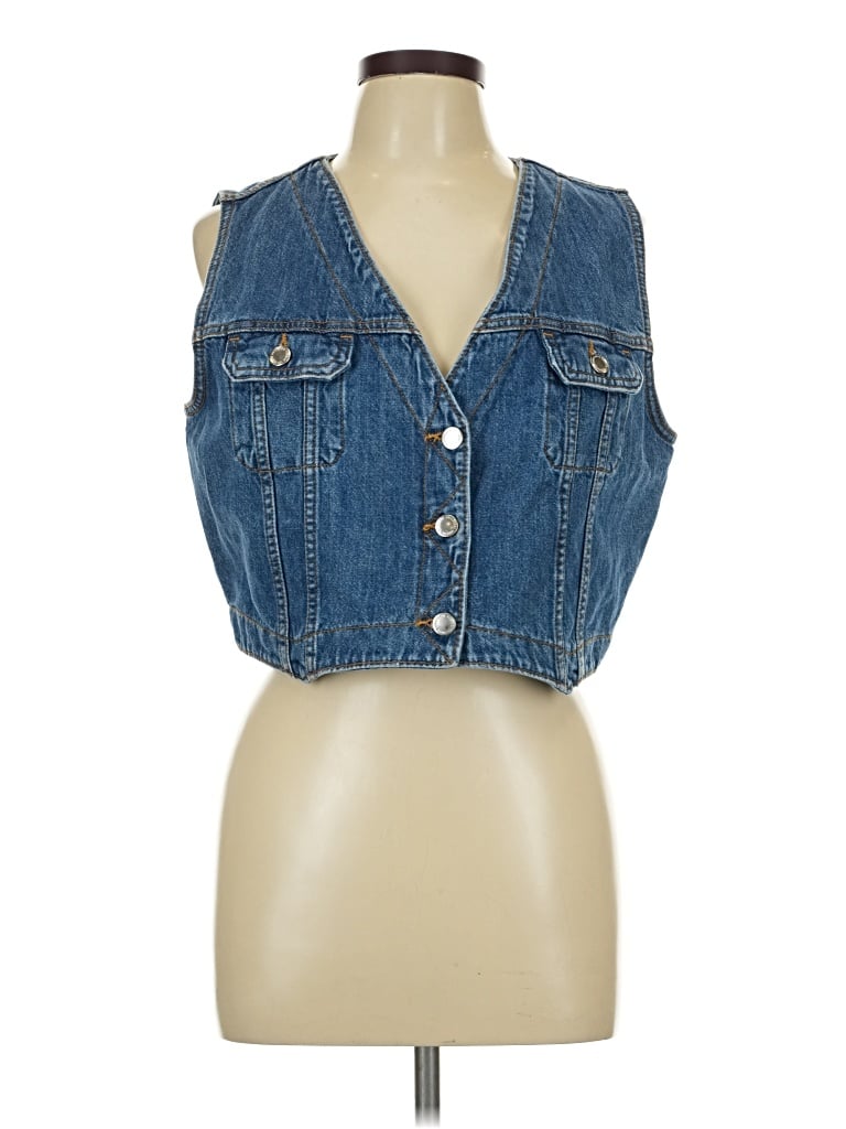 Pre-owned Universal Thread Denim Vest In Blue