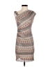 David Meister Chevron-herringbone Gray Cocktail Dress Size 2 - photo 1
