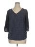 Tempted Blue 3/4 Sleeve Blouse Size XL - photo 1