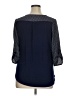 Tempted Blue 3/4 Sleeve Blouse Size XL - photo 2