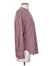 CAbi 100% Polyester Stripes Burgundy Long Sleeve Blouse Size XS - photo 4
