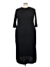 Just Found Solid Black Casual Dress Size 3X - photo 1