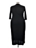 Just Found Solid Black Casual Dress Size 3X - photo 2