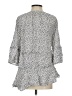 BeachLunchLounge 100% Viscose Gray 3/4 Sleeve Blouse Size S - photo 2