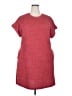 Unbranded Solid Orange Burgundy Casual Dress Size 2X - photo 1