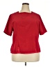 Laura Scott 100% Polyester Red Short Sleeve Blouse Size 20w - photo 1