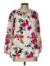 Old Navy 100% Polyester Floral Ivory 3/4 Sleeve Blouse Size L - photo 1