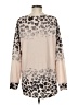 Tickled Teal Animal Print Tan Long Sleeve T-Shirt Size M - photo 2